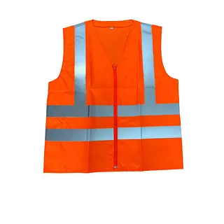 Chaleco Reflectivo Unisex Naranja En Tela Antifluido