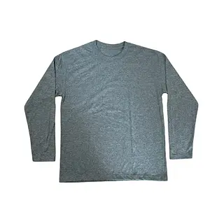Buso Cuello Redondo Manga Larga Gris Oscuro