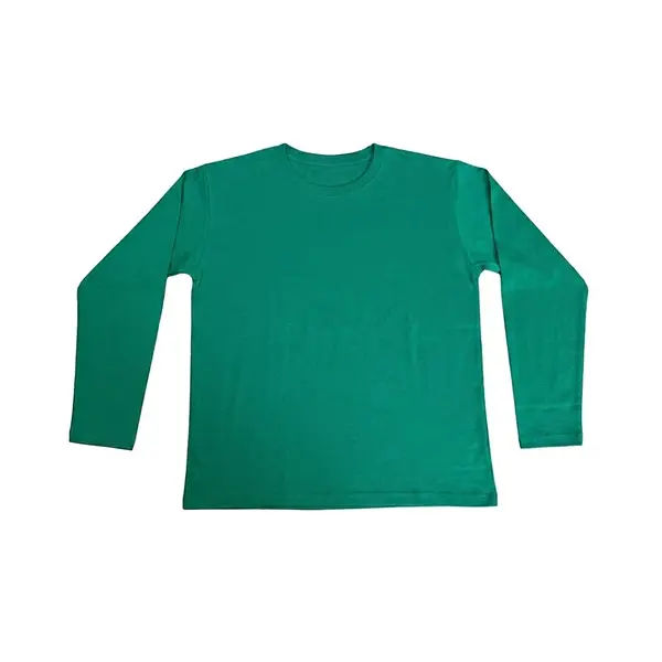 Buso Cuello Redondo Manga Larga Verde
