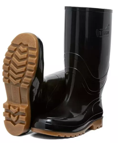 Bota Cerro Pvc Negra De Seguridad Con Puntera